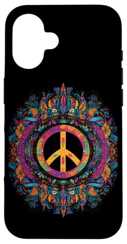 Peace Zeichen der Freiheit Hippie farbenfrohes Hülle für iPhone 16 Peace Zeichen der Freiheit Hippie farbenfrohes Hülle für iPhone 16 von Tie Frieden Zeichen Outfit for make love