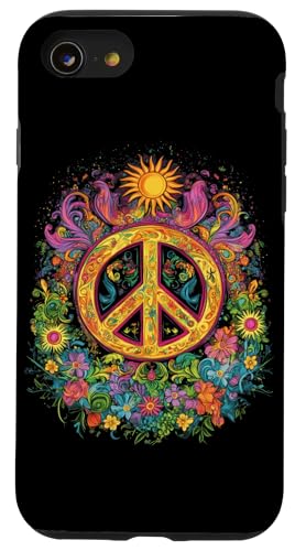 Peace Zeichen der Freiheit Hippie farbenfrohes Hülle für iPhone SE (2020) / 7 / 8 von Tie Frieden Zeichen Outfit for make love