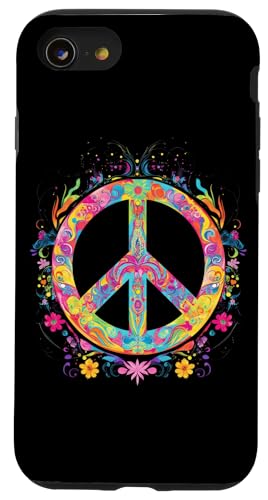Peace Zeichen der Freiheit Hippie farbenfrohes Hülle für iPhone SE (2020) / 7 / 8 von Tie Frieden Zeichen Outfit for make love