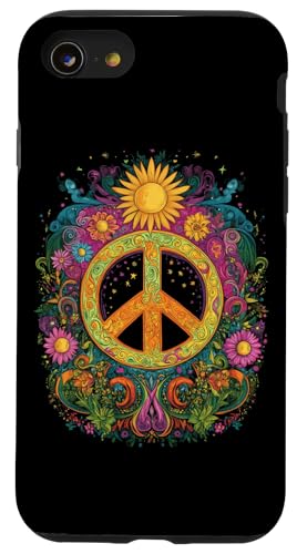 Peace Zeichen der Freiheit Hippie farbenfrohes Hülle für iPhone SE (2020) / 7 / 8 von Tie Frieden Zeichen Outfit for make love