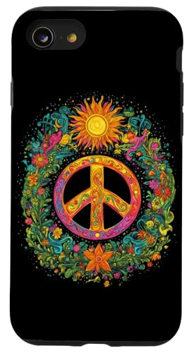 Peace Zeichen der Freiheit Hippie farbenfrohes Hülle für iPhone SE (2020) / 7 / 8 von Tie Frieden Zeichen Outfit for make love