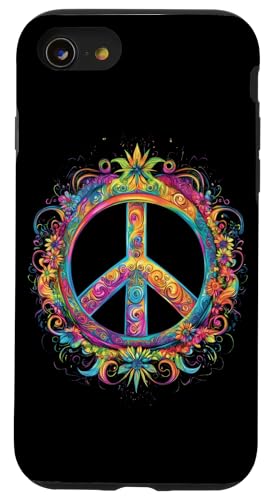 Peace Zeichen der Freiheit Hippie farbenfrohes Hülle für iPhone SE (2020) / 7 / 8 von Tie Frieden Zeichen Outfit for make love