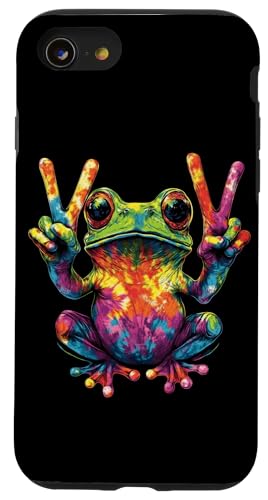 Peace Zeichen der Freiheit Hippie farbenfrohes Hülle für iPhone SE (2020) / 7 / 8 von Tie Frieden Zeichen Outfit for make love
