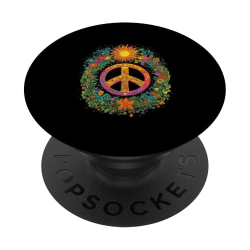 Peace Zeichen der Freiheit Hippie farbenfrohes PopSockets Klebender PopGrip von Tie Frieden Zeichen Outfit for make love