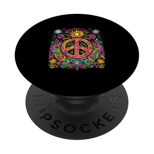 Peace Zeichen der Freiheit Hippie farbenfrohes PopSockets Klebender PopGrip Peace Zeichen der Freiheit Hippie farbenfrohes PopSockets Klebender PopGrip von Tie Frieden Zeichen Outfit for make love