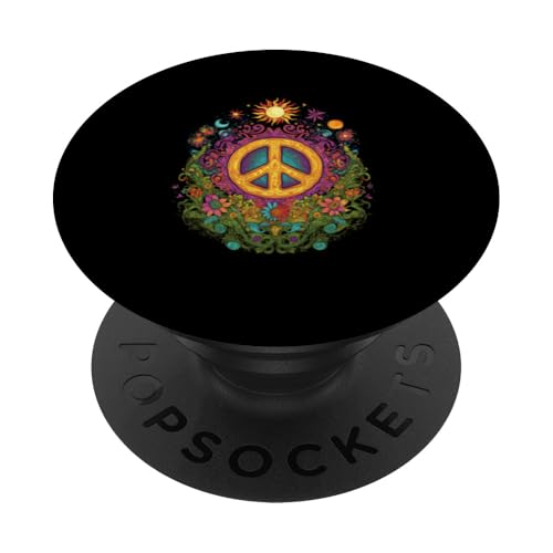 Peace Zeichen der Freiheit Hippie farbenfrohes PopSockets Klebender PopGrip Peace Zeichen der Freiheit Hippie farbenfrohes PopSockets Klebender PopGrip von Tie Frieden Zeichen Outfit for make love