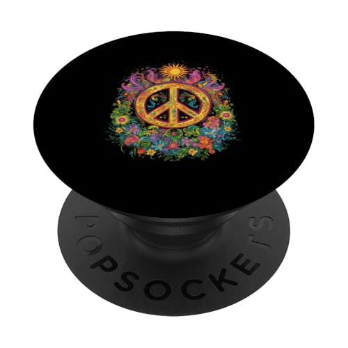 Peace Zeichen der Freiheit Hippie farbenfrohes PopSockets Klebender PopGrip Peace Zeichen der Freiheit Hippie farbenfrohes PopSockets Klebender PopGrip von Tie Frieden Zeichen Outfit for make love