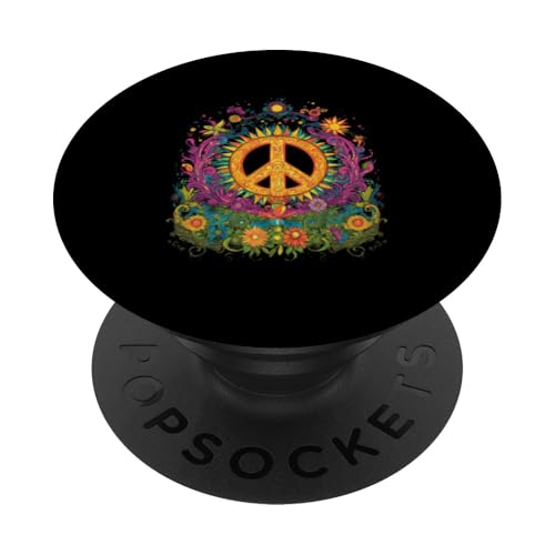 Peace Zeichen der Freiheit Hippie farbenfrohes PopSockets Klebender PopGrip Peace Zeichen der Freiheit Hippie farbenfrohes PopSockets Klebender PopGrip von Tie Frieden Zeichen Outfit for make love