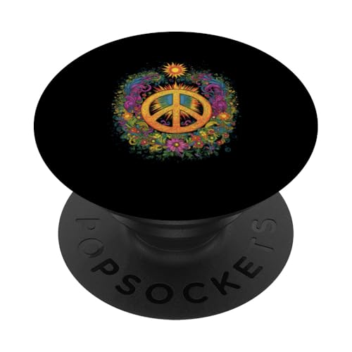 Peace Zeichen der Freiheit Hippie farbenfrohes PopSockets Klebender PopGrip Peace Zeichen der Freiheit Hippie farbenfrohes PopSockets Klebender PopGrip von Tie Frieden Zeichen Outfit for make love