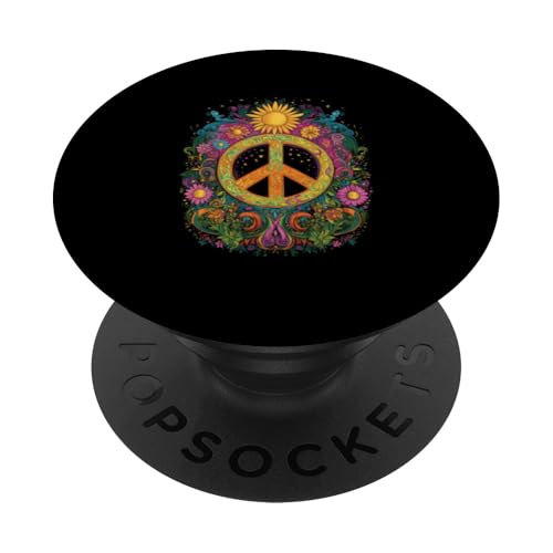 Peace Zeichen der Freiheit Hippie farbenfrohes PopSockets Klebender PopGrip Peace Zeichen der Freiheit Hippie farbenfrohes PopSockets Klebender PopGrip von Tie Frieden Zeichen Outfit for make love