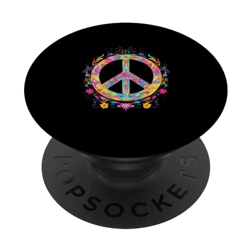 Peace Zeichen der Freiheit Hippie farbenfrohes PopSockets Klebender PopGrip Peace Zeichen der Freiheit Hippie farbenfrohes PopSockets Klebender PopGrip von Tie Frieden Zeichen Outfit for make love