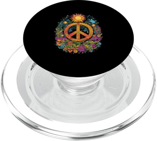 Peace Zeichen der Freiheit Hippie farbenfrohes PopSockets PopGrip für MagSafe Peace Zeichen der Freiheit Hippie farbenfrohes PopSockets PopGrip für MagSafe von Tie Frieden Zeichen Outfit for make love