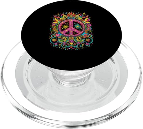 Peace Zeichen der Freiheit Hippie farbenfrohes PopSockets PopGrip für MagSafe Peace Zeichen der Freiheit Hippie farbenfrohes PopSockets PopGrip für MagSafe von Tie Frieden Zeichen Outfit for make love