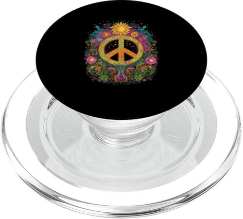 Peace Zeichen der Freiheit Hippie farbenfrohes PopSockets PopGrip für MagSafe Peace Zeichen der Freiheit Hippie farbenfrohes PopSockets PopGrip für MagSafe von Tie Frieden Zeichen Outfit for make love