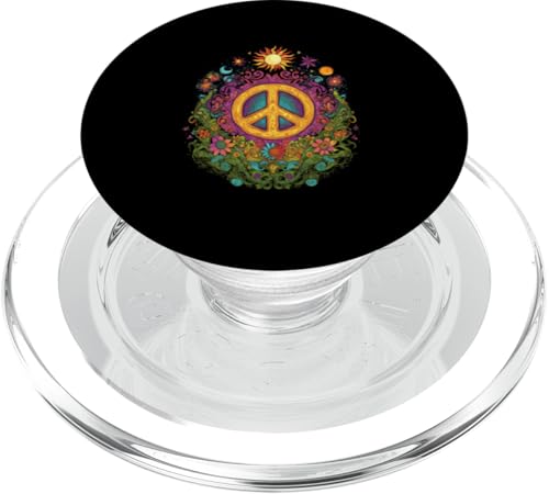 Peace Zeichen der Freiheit Hippie farbenfrohes PopSockets PopGrip für MagSafe Peace Zeichen der Freiheit Hippie farbenfrohes PopSockets PopGrip für MagSafe von Tie Frieden Zeichen Outfit for make love