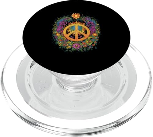 Peace Zeichen der Freiheit Hippie farbenfrohes PopSockets PopGrip für MagSafe Peace Zeichen der Freiheit Hippie farbenfrohes PopSockets PopGrip für MagSafe von Tie Frieden Zeichen Outfit for make love