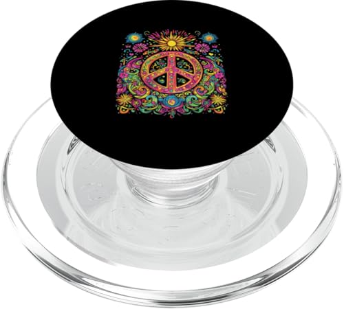 Peace Zeichen der Freiheit Hippie farbenfrohes PopSockets PopGrip für MagSafe Peace Zeichen der Freiheit Hippie farbenfrohes PopSockets PopGrip für MagSafe von Tie Frieden Zeichen Outfit for make love