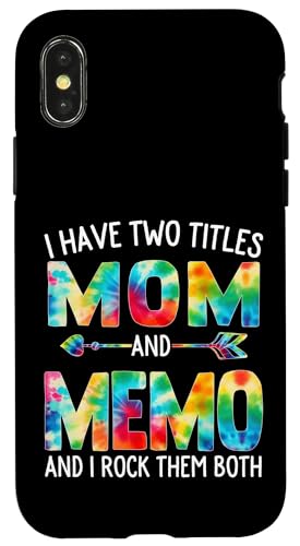 Ich habe zwei Titel: Mama und Memo Day Tie Cute Mothers Day Hülle für iPhone X/XS von Tie-dye Mothers Day apparel