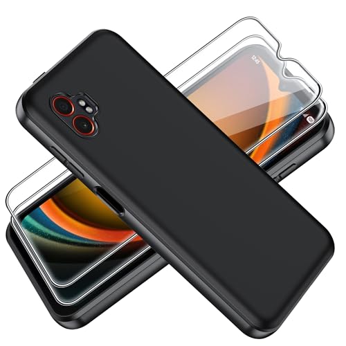 Tieeyivv Hülle für Samsung Galaxy XCover 7 Pro mit 2 Stücks für Panzerglas Schutzfolie Displayschutzfolie, Soft Matte Handyhülle [Kamera Schutz] [Weiche Innenschicht] Anti-Scratch Dünn Schutzhülle von Tieeyivv