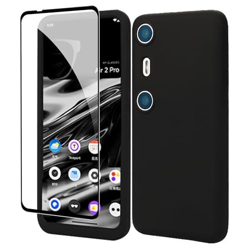 Tieeyivv Hülle für Xreal Beam Pro mit 1 Stücks für Panzerglas Schutzfolie, Soft Matte Silicone Cover Handyhülle [Weiche Innenschicht] Anti-Scratch Dünn Schutzhülle für Xreal Beam Pro von Tieeyivv