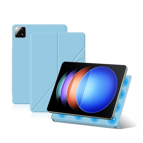 Tieeyivv Magnetische Hülle für Xiaomi Pad 6S Pro Cover,Premium PU Ultra Schlank leichte Schutzhülle,Dreifach Falt Klapp Schutzhülle Case, Ultra Dünn Leicht Cover (Blau) von Tieeyivv