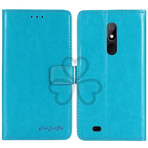 TienJueShi Blau Retro Business Flip Book Stand Brief Leder Tasche Schütz Hülle Handy Case Für beafon m7 lite 5.5 inch Abdeckung Wallet Cover Etui von TienJueShi