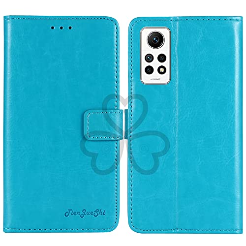 TienJueShi Blau Retro TPU Silikon Flip Book Stand Brief Leder Tasche Schütz Hülle Handy Case Für Xiaomi Redmi Note 12 Pro 4G 6.67 inch Abdeckung Wallet Cover Etui von TienJueShi