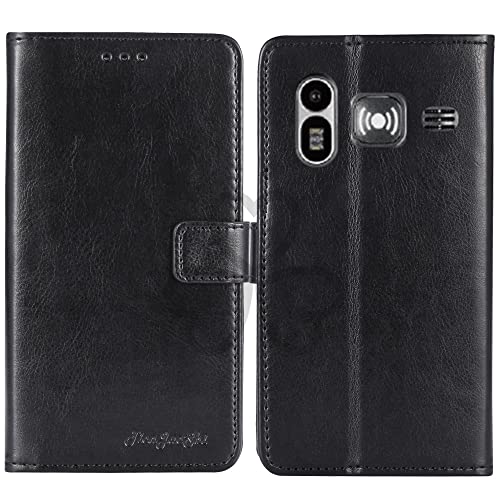TienJueShi Schwarz Retro Business Flip Book Stand Brief Leder Tasche Schütz Hülle Handy Case Für Doro Primo 218 368 2.3 inch Abdeckung Wallet Cover Etui TienJueShi Schwarz Retro Business Flip Book Stand Brief Leder Tasche Schütz Hülle Handy Case Für Doro Primo 218 368 2.3 inch Abdeckung Wallet Cover Etui von TienJueShi