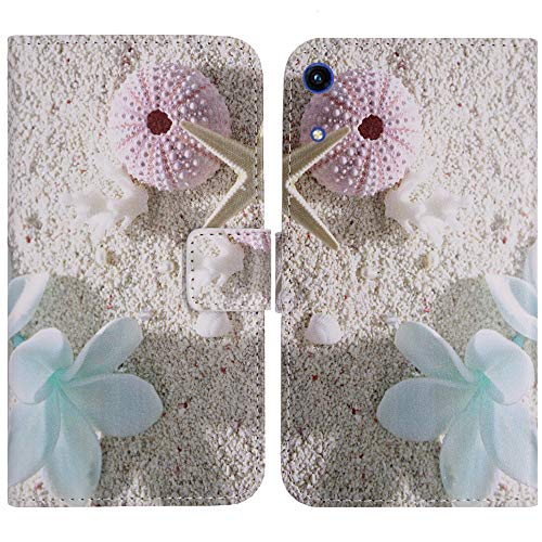 TienJueShi Seestern Flip Stand Brief Leder Tasche Schütz Hülle Handy TPU Silikon Case Für Huawei Y6 2019 Honor 8a Abdeckung Wallet Cover Etüi von TienJueShi