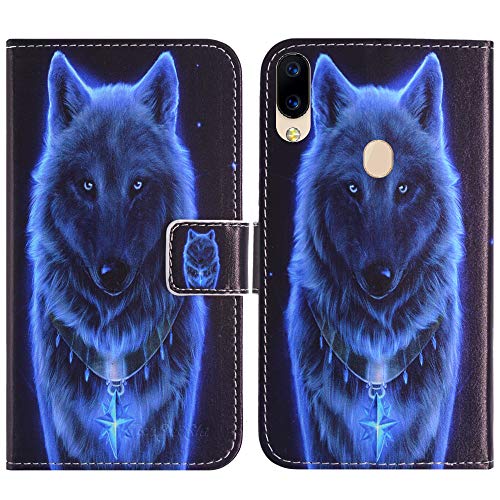 TienJueShi Wolf Flip Stand Brief Leder Tasche Schütz Hülle Handy Case Für Gigaset GS190 6.1 inch Abdeckung Fall Wallet Cover Etüi von TienJueShi