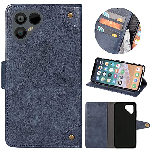 TienJueShi YLYT Flip TPU Silikon Blue Schutz Hülle Case Für Fairphone 4 6.3 inch Etui Leder Tasche Handyhülle Silicone Cover von TienJueShi