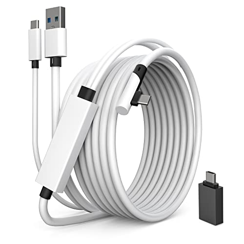 Tiergrade 2-in-1-Link-Kabel, kompatibel mit Oculus/Meta Quest 2, mit separater USB-C-Ladefunktion für VR-Headset, 5 Meter USB 3.0-auf-Typ-C-Zubehör für Steam VR/Gaming-PC von Tiergrade
