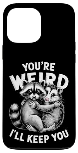 Niedlicher Waschbär Umarmt Opossum Tierfreund Hülle für iPhone 13 Pro Max von Tierliebhaber Freundschaft Humor Geschenk