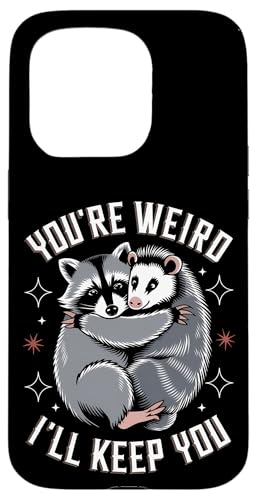 Niedlicher Waschbär Umarmt Opossum Tierfreund Hülle für iPhone 15 Pro Niedlicher Waschbär Umarmt Opossum Tierfreund Hülle für iPhone 15 Pro von Tierliebhaber Freundschaft Humor Geschenk