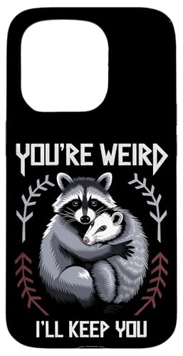 Niedlicher Waschbär Umarmt Opossum Tierfreund Hülle für iPhone 15 Pro von Tierliebhaber Freundschaft Humor Geschenk