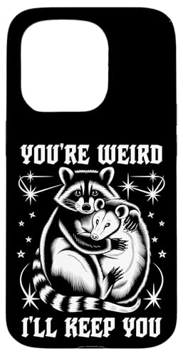 Niedlicher Waschbär Umarmt Opossum Tierfreund Hülle für iPhone 15 Pro Niedlicher Waschbär Umarmt Opossum Tierfreund Hülle für iPhone 15 Pro von Tierliebhaber Freundschaft Humor Geschenk