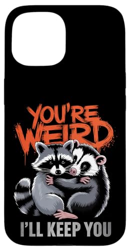 Niedlicher Waschbär Umarmt Opossum Tierfreund Hülle für iPhone 15 Niedlicher Waschbär Umarmt Opossum Tierfreund Hülle für iPhone 15 von Tierliebhaber Freundschaft Humor Geschenk