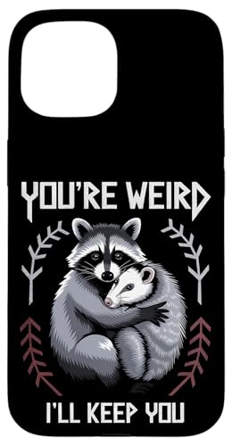 Niedlicher Waschbär Umarmt Opossum Tierfreund Hülle für iPhone 15 Niedlicher Waschbär Umarmt Opossum Tierfreund Hülle für iPhone 15 von Tierliebhaber Freundschaft Humor Geschenk
