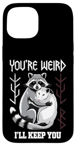 Niedlicher Waschbär Umarmt Opossum Tierfreund Hülle für iPhone 15 Niedlicher Waschbär Umarmt Opossum Tierfreund Hülle für iPhone 15 von Tierliebhaber Freundschaft Humor Geschenk