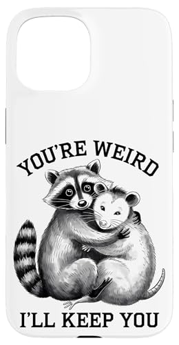 Niedlicher Waschbär Umarmt Opossum Tierfreund Hülle für iPhone 15 Niedlicher Waschbär Umarmt Opossum Tierfreund Hülle für iPhone 15 von Tierliebhaber Freundschaft Humor Geschenk