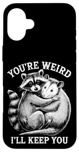 Niedlicher Waschbär Umarmt Opossum Tierfreund Hülle für iPhone 16 Plus Niedlicher Waschbär Umarmt Opossum Tierfreund Hülle für iPhone 16 Plus von Tierliebhaber Freundschaft Humor Geschenk