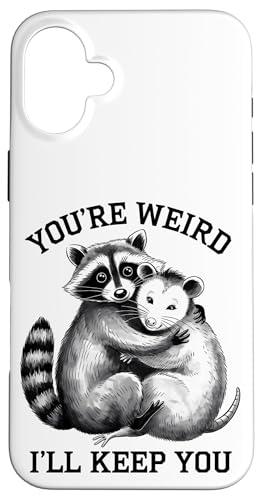 Niedlicher Waschbär Umarmt Opossum Tierfreund Hülle für iPhone 16 Plus Niedlicher Waschbär Umarmt Opossum Tierfreund Hülle für iPhone 16 Plus von Tierliebhaber Freundschaft Humor Geschenk