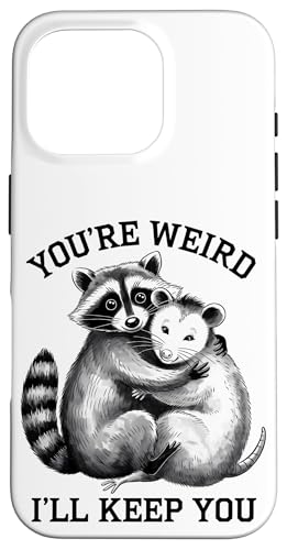 Niedlicher Waschbär Umarmt Opossum Tierfreund Hülle für iPhone 16 Pro Niedlicher Waschbär Umarmt Opossum Tierfreund Hülle für iPhone 16 Pro von Tierliebhaber Freundschaft Humor Geschenk