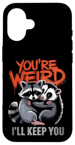 Niedlicher Waschbär Umarmt Opossum Tierfreund Hülle für iPhone 16 Niedlicher Waschbär Umarmt Opossum Tierfreund Hülle für iPhone 16 von Tierliebhaber Freundschaft Humor Geschenk