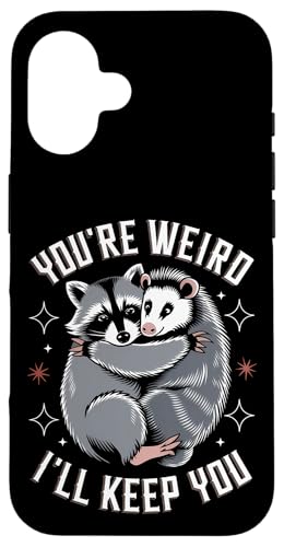 Niedlicher Waschbär Umarmt Opossum Tierfreund Hülle für iPhone 16 Niedlicher Waschbär Umarmt Opossum Tierfreund Hülle für iPhone 16 von Tierliebhaber Freundschaft Humor Geschenk