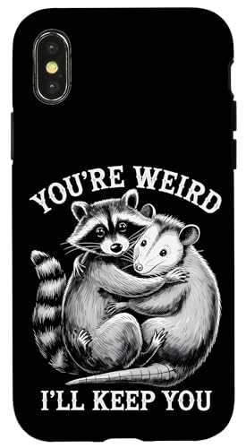 Niedlicher Waschbär Umarmt Opossum Tierfreund Hülle für iPhone X/XS Niedlicher Waschbär Umarmt Opossum Tierfreund Hülle für iPhone X/XS von Tierliebhaber Freundschaft Humor Geschenk