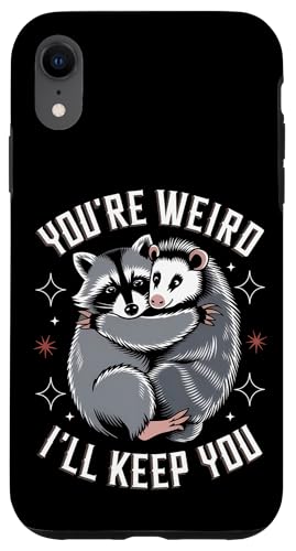 Niedlicher Waschbär Umarmt Opossum Tierfreund Hülle für iPhone XR Niedlicher Waschbär Umarmt Opossum Tierfreund Hülle für iPhone XR von Tierliebhaber Freundschaft Humor Geschenk