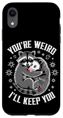 Niedlicher Waschbär Umarmt Opossum Tierfreund Hülle für iPhone XR Niedlicher Waschbär Umarmt Opossum Tierfreund Hülle für iPhone XR von Tierliebhaber Freundschaft Humor Geschenk