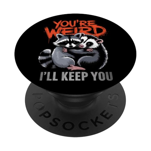 Niedlicher Waschbär Umarmt Opossum Tierfreund PopSockets Klebender PopGrip Niedlicher Waschbär Umarmt Opossum Tierfreund PopSockets Klebender PopGrip von Tierliebhaber Freundschaft Humor Geschenk