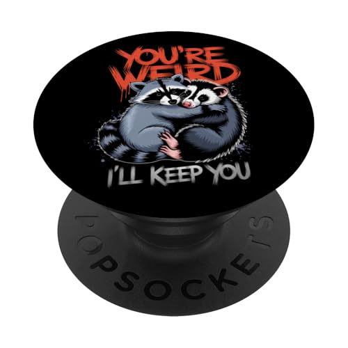 Niedlicher Waschbär Umarmt Opossum Tierfreund PopSockets Klebender PopGrip Niedlicher Waschbär Umarmt Opossum Tierfreund PopSockets Klebender PopGrip von Tierliebhaber Freundschaft Humor Geschenk
